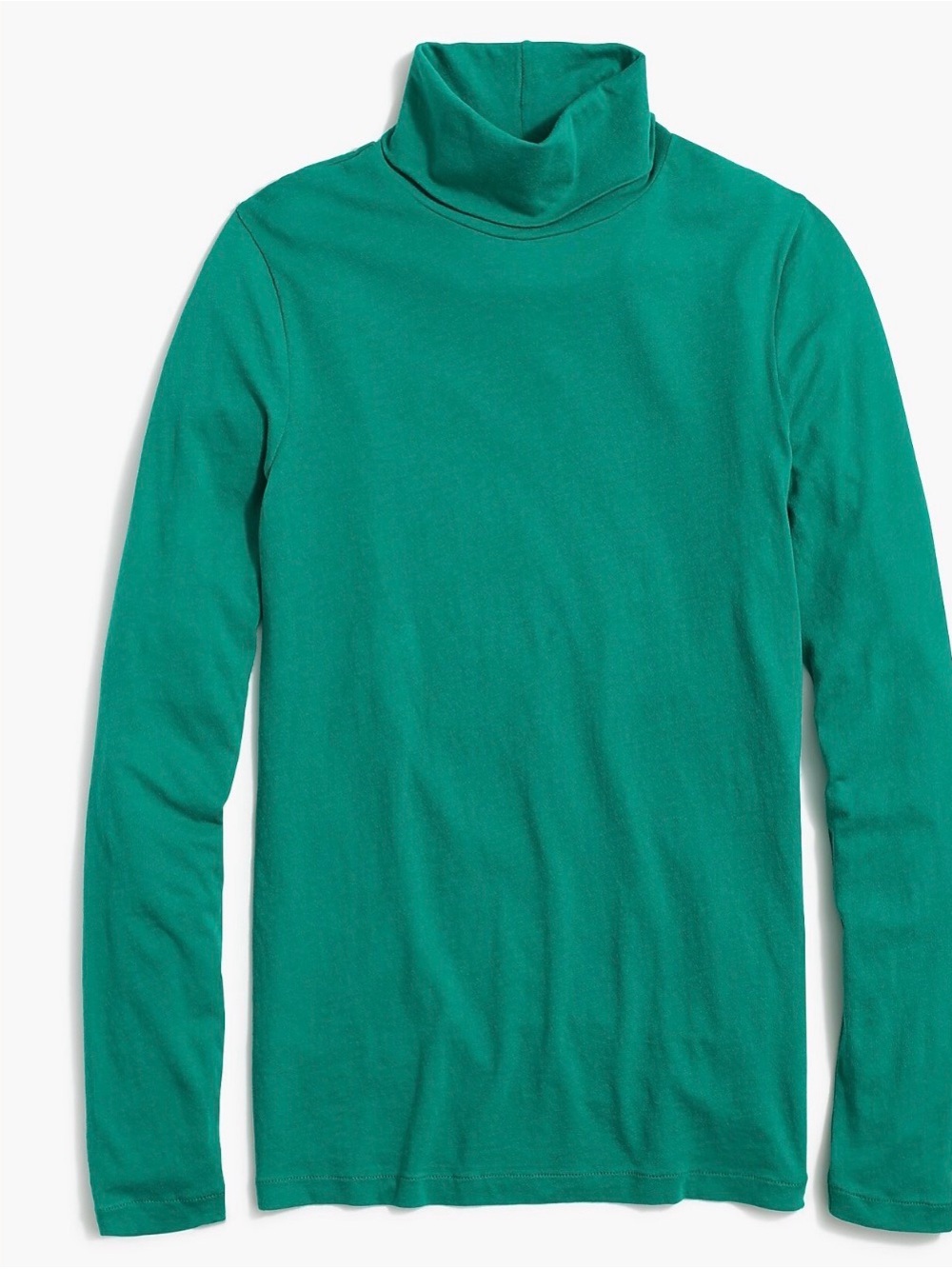 J. Crew Emerald Green Tissue Turtleneck Tee